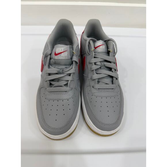 Nike Air Force 1-2 Gray Red Gum GS size 7Y kids youth af1 CI1759-002 - Picture 10 of 13